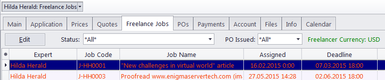 Freelance Jobs Tab Of Freelancer Window Freelance Jobs Tab Of Freelancer Window