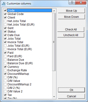 customize columns