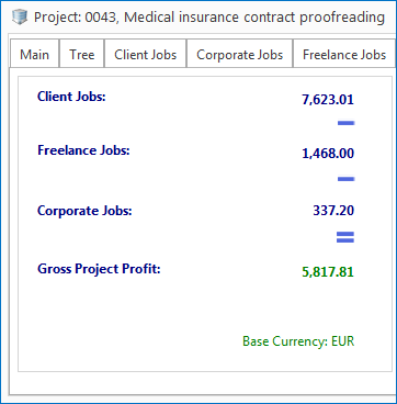 Projetex 5D quick project balance